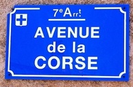 Corsica street sign